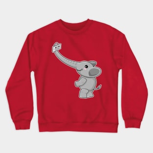 Cute Elephant selfie Crewneck Sweatshirt